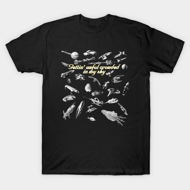 Crowded Sky T-Shirt by custardface